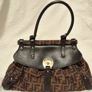Fendi Zucca Medium Top Handle Bag